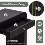 Console rustique Whisen Table d'entrée Table d'appoint avec tiroir à façade cannelée