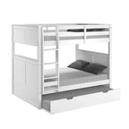 Lit superposé Camaflexi double sur double avec lit gigogne simple - Tête de lit à panneaux