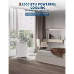 Climatiseur portable 15 000 BTU, unité de climatisation portable 3-en-1 avec déshumidificateur et ventilateur, mode veille, télécommande et panneau LED, rafraîchit 850 pieds carrés, silencieux