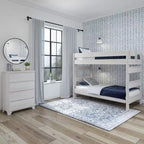 Lit superposé double en bois massif Plank+Beam pour adulte
