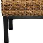 Lot de 2 chaises de salle à manger en osier naturel 48L x 56P x 104H cm, style bohème côtier