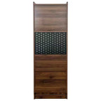 Table d'étude pliante moderne en bois GDFStudio Sinclair 36 avec rangement