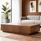 51.1 Table basse relevable moderne du milieu du siècle, table basse rectangulaire en noyer pour salon