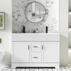 Meuble-lavabo de salle de bain Wavy Line 30/36/48 avec évier et robinet