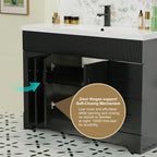 Meuble-lavabo de salle de bain Wavy Line 30/36/48 avec évier et robinet