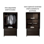Armoire 2 portes en bois massif - 41x72x22