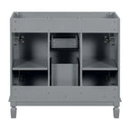 Meuble-lavabo de salle de bain moderne de 91 cm avec lavabo et armoire de toilette, 2 portes et 2 tiroirs