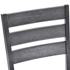 Lot de 4 chaises de salle à manger en bois à dossier à lattes