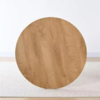 Table à manger ronde moderne avec piédestal, finition grain de bois, petite table de cuisine/table basse pour appartement, salle à manger et salon-Panipeachy
