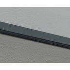 Auvent Sophia gris transparent pour portes et fenêtres de 0,9 m
