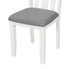 Ensemble de salle à manger extensible de style ferme pour 6 personnes, table rectangulaire et 6 chaises rembourrées
