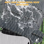 Abri de voiture en métal LinTimes 3,6 x 7,3 m avec toit en acier galvanisé, cadre thermolaqué, abri résistant à l'eau pour véhicules, protection extérieure