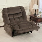 MCombo Fauteuil inclinable électrique sans accoudoirs surdimensionné à double moteur, inclinable Zeroarms parfait pour le salon en tissu PR607