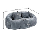 Fauteuil poire paresseux en chenille