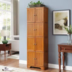 Armoire de rangement haute de 183 cm avec 8 portes et 4 étagères pour salon, cuisine ou bureau