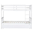 Lit superposé moderne en bois, double sur double avec lit gigogne, convertible en 2 lits