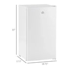 HOMCOM Mini-réfrigérateur de 90,6 L avec congélateur, Réfrigérateur compact à porte unique avec thermostat réglable pour chambre