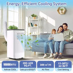 Climatiseur Portable, Flarhetoric 10000 BTU Climatisation/Ventilation/Déshumidification 3 EN 1, Unité AC Portable pour Pièce de 52 m², Unités pour Pièces à Faible Bruit