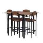 Ensemble de table à manger pliable à hauteur de comptoir Whisen Farmhouse 5 pièces avec chaises de salle à manger