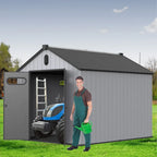 Abri de jardin en résine toutes saisons avec plancher, 1,8 m x 1,2 m/1,8 m x 2,4 m/2,4 m x 1,8 m/2,4 m x 3 m, Spire Tool Shed