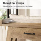 Table de canapé à 2 niveaux Lantine avec 3 tiroirs, console de 180 cm avec chicane surélevée et étagères de rangement pour salon, couloir, entrée