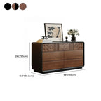 Commode en bois d'inspiration Art déco avec sculptures géométriques