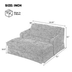 Fauteuil convertible très profond en chenille Polibi