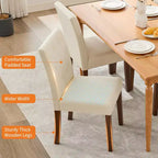 Lot de 6 / 4 chaises de salle à manger Parsons capitonnées - Chaises de cuisine en tissu rembourrées avec pieds en bois et sièges rembourrés - Meubles de salon et de cuisine