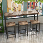 Ensemble table de bar et 3 tabourets